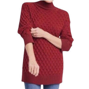 Knox Rose Red Boho Sweater - Size 2X - Cable Design